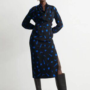 & Other Stories Cowl Neck Midi Dress